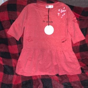 NWT retro ripped funky shirt